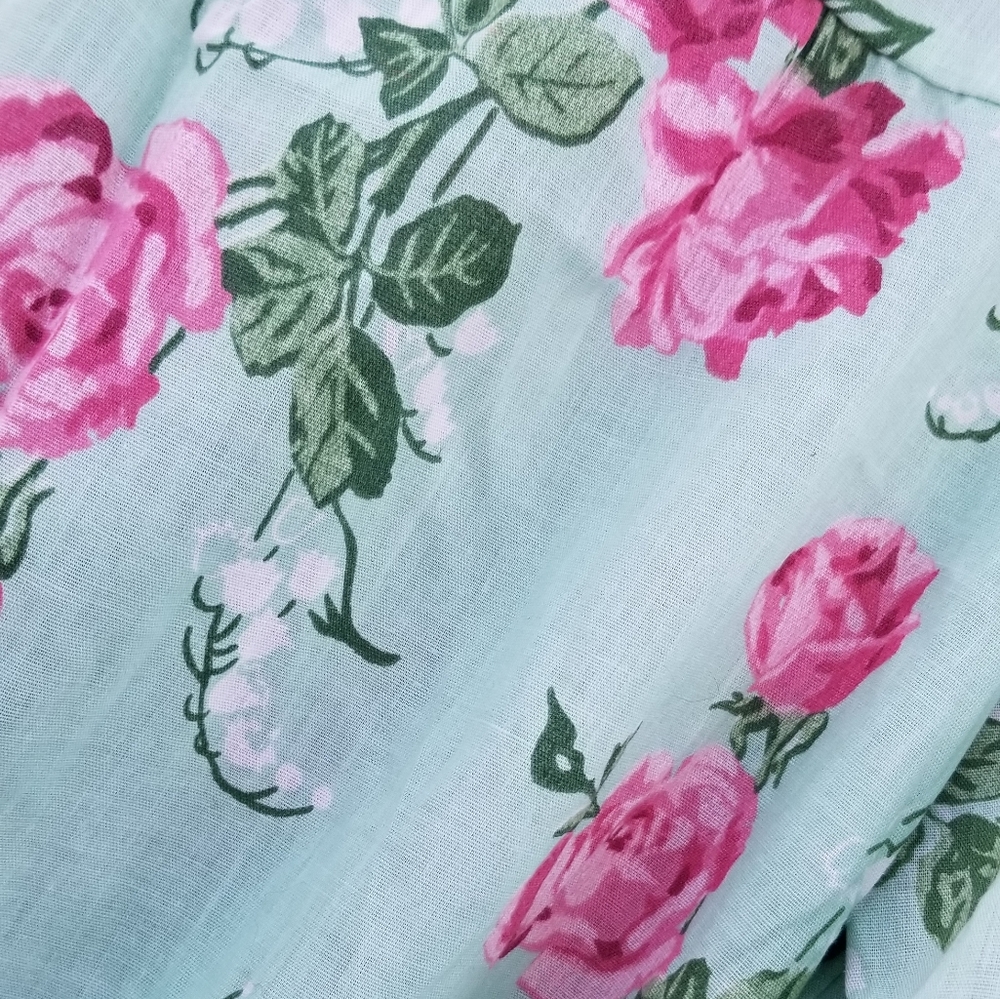 Vintage Floral Robe Rose Shabby Chic Pajama - Picture 5 of 6